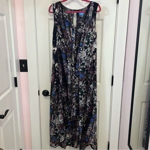 Simply Vera High Low Floral Pleated Dress XL
